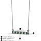 2 - Noela 2.70 mm Round Lab Grown Diamond and Alexandrite Horizontal Bar Pendant Necklace 