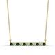 1 - Noela 2.70 mm Round Lab Grown Diamond and Alexandrite Horizontal Bar Pendant Necklace 