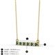 2 - Noela 2.70 mm Round Lab Grown Diamond and Alexandrite Horizontal Bar Pendant Necklace 