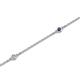 2 - Aizza (5 Stn/2mm) Blue Sapphire and Diamond Station Bracelet 