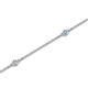 2 - Aizza (5 Stn/2mm) Blue Topaz and Diamond Station Bracelet 