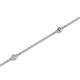 2 - Aizza (5 Stn/2mm) Green Garnet and Lab Grown Diamond Station Bracelet 
