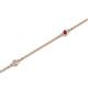2 - Aizza (5 Stn/2mm) Rhodolite Garnet and Lab Grown Diamond Station Bracelet 