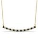 1 - Nancy 2.00 mm Round Black and White Diamond Curved Bar Pendant Necklace 