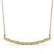 1 - Nancy 2.00 mm Round Yellow Sapphire and Diamond Curved Bar Pendant Necklace 