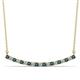 1 - Nancy 2.00 mm Round Blue and White Diamond Curved Bar Pendant Necklace 