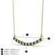 2 - Nancy 2.00 mm Round London Blue Topaz and Diamond Curved Bar Pendant Necklace 