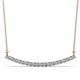 1 - Nancy 2.00 mm Round Aquamarine and Lab Grown Diamond Curved Bar Pendant Necklace 