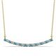 1 - Nancy 2.00 mm Round Blue Topaz and Lab Grown Diamond Curved Bar Pendant Necklace 
