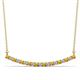 1 - Nancy 2.00 mm Round Citrine and Lab Grown Diamond Curved Bar Pendant Necklace 