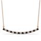 1 - Nancy 2.00 mm Round Black Diamond and White Lab Grown Diamond Curved Bar Pendant Necklace 