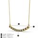 2 - Nancy 2.00 mm Round Smoky Quartz and Lab Grown Diamond Curved Bar Pendant Necklace 
