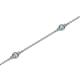2 - Aizza (5 Stn/2.4mm) Aquamarine and Diamond Station Bracelet 