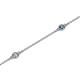 2 - Aizza (5 Stn/2.4mm) London Blue Topaz and Diamond Station Bracelet 