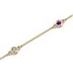 2 - Aizza (5 Stn/3mm) Petite Amethyst and Diamond Station Bracelet 