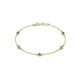 1 - Aizza (5 Stn/3mm) Petite Emerald and Diamond Station Bracelet 