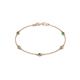 1 - Aizza (5 Stn/3mm) Petite Emerald and Diamond Station Bracelet 