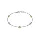 1 - Aizza (5 Stn/3mm) Petite Yellow Sapphire and Diamond Station Bracelet 
