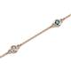 2 - Aizza (5 Stn/3mm) Petite London Blue Topaz and Diamond Station Bracelet 