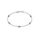 1 - Aizza (5 Stn/3mm) Petite Smoky Quartz and Diamond Station Bracelet 