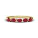 1 - Grace Pear Cut Ruby 5 Stone Wedding Band 