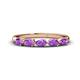1 - Grace Pear Cut Amethyst 5 Stone Wedding Band 