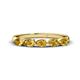 1 - Grace Pear Cut Citrine 5 Stone Wedding Band 