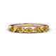 1 - Grace Pear Cut Citrine 5 Stone Wedding Band 
