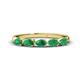 1 - Grace Pear Cut Emerald 5 Stone Wedding Band 