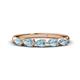 1 - Grace Pear Cut Aquamarine 5 Stone Wedding Band 