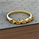2 - Grace Pear Cut Citrine 5 Stone Wedding Band 
