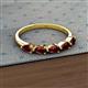 2 - Grace Pear Cut Red Garnet 5 Stone Wedding Band 