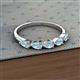 2 - Grace Pear Cut Aquamarine 5 Stone Wedding Band 