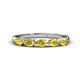 1 - Grace Pear Cut Yellow Sapphire 5 Stone Wedding Band 