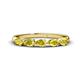 1 - Grace Pear Cut Yellow Sapphire 5 Stone Wedding Band 