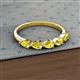 2 - Grace Pear Cut Yellow Sapphire 5 Stone Wedding Band 
