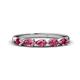1 - Grace Pear Cut Pink Tourmaline 5 Stone Wedding Band 