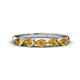 1 - Grace Pear Cut Citrine 5 Stone Wedding Band 