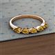 2 - Grace Pear Cut Citrine 5 Stone Wedding Band 