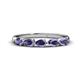 1 - Grace Pear Cut Iolite 5 Stone Wedding Band 
