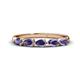 1 - Grace Pear Cut Iolite 5 Stone Wedding Band 