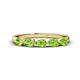 1 - Grace Pear Cut Peridot 5 Stone Wedding Band 