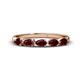 1 - Grace Pear Cut Red Garnet 5 Stone Wedding Band 