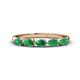1 - Grace Pear Cut Emerald 5 Stone Wedding Band 