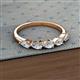2 - Grace Pear Cut Lab Grown Diamond 5 Stone Wedding Band 