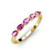 3 - Grace Pear Cut Pink Sapphire 5 Stone Wedding Band 