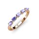 3 - Grace Pear Cut Tanzanite 5 Stone Wedding Band 