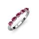 2 - Grace Pear Cut Pink Tourmaline 5 Stone Wedding Band 
