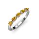 3 - Grace Pear Cut Citrine 5 Stone Wedding Band 