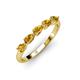 3 - Grace Pear Cut Citrine 5 Stone Wedding Band 